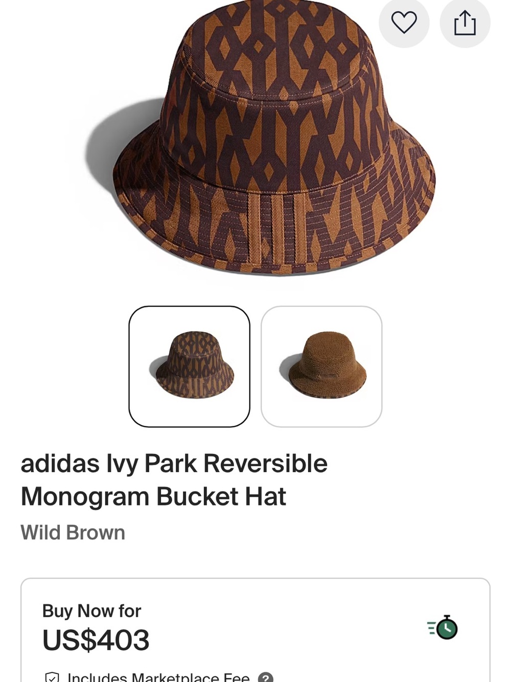 Men's Brown Patterned Bucket Hat - Stylish Casual Hat